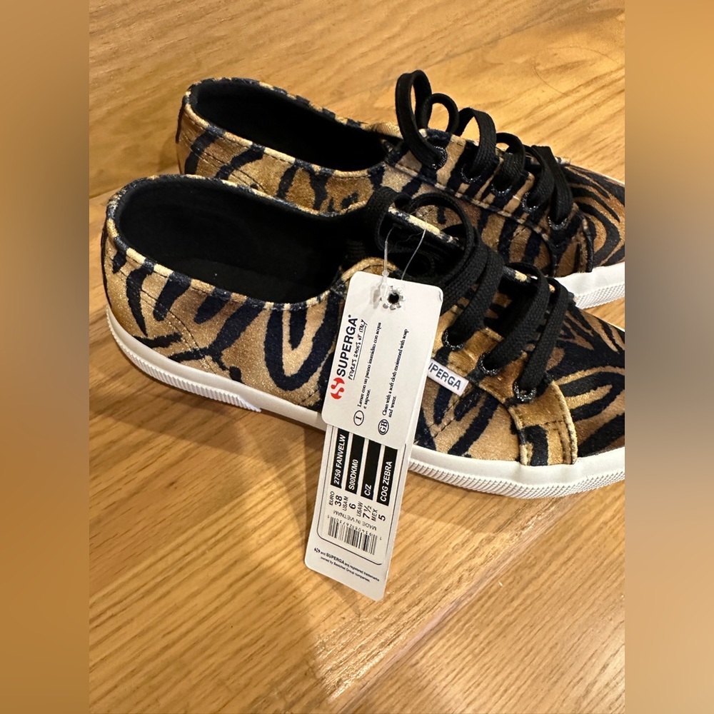 Superga NWT leopard sneakers
